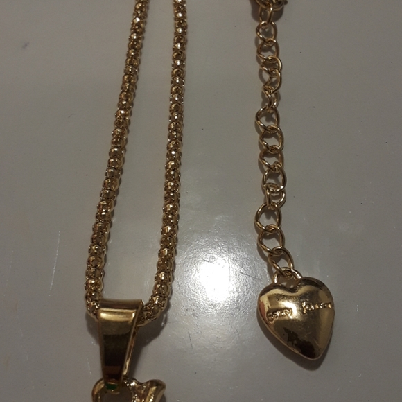 Betsey Johnson double Cherry sweater necklace - Picture 2 of 3